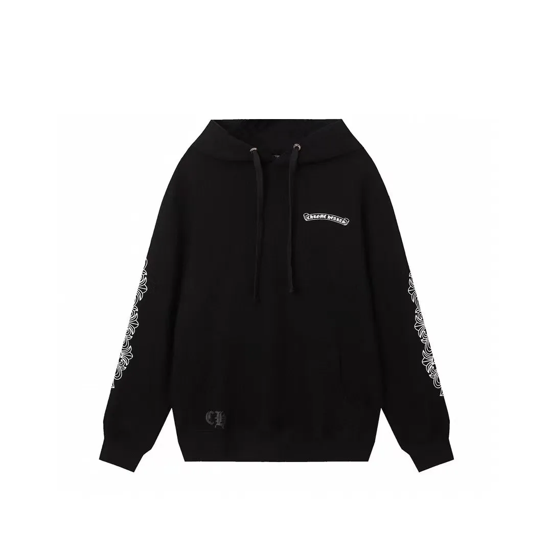 M07—P210 -Chrome Hearts/Chrome Hearts printed sweatshirt cardigan jacket -420 grams of high-density, high-quality wool, soft, delicate and skin-friendly, soft and silky to the touch, warm and skin-friendly -The hardware zipper accessories are all customized and full of details -Colour: black white -Size: S M L XL